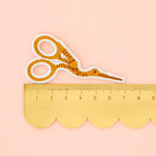 Load image into Gallery viewer, Stork Scissor Iron-On Patch