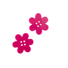 Load image into Gallery viewer, Flower Recycled Plastic Buttons - Magenta
