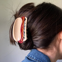 Load image into Gallery viewer, Large Hot Dog Hair Claw Clip with All the Fixins