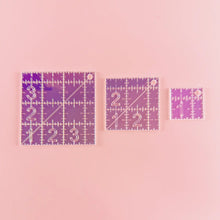Load image into Gallery viewer, Mini Squares Set - Iridescent Quilting Rulers