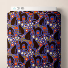 Load image into Gallery viewer, Fat Quarter Morticia Blue Organic Quilting Cotton