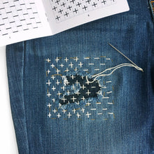 Load image into Gallery viewer, Sashiko Mending Kit - A Diy Guide To Decorative, Functional Patching By Hand