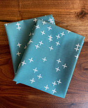 Load image into Gallery viewer, Wink Teal Fat Quarter Organic Cotton Poplin