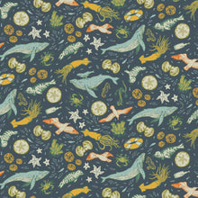 Load image into Gallery viewer, Marine Deep Blue Organic Poplin Fat Quarters