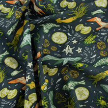 Load image into Gallery viewer, Marine Deep Blue Organic Poplin Fat Quarters