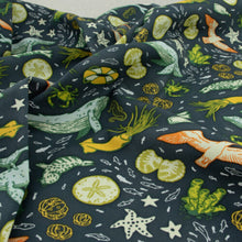 Load image into Gallery viewer, Marine Deep Blue Organic Poplin