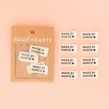 Load image into Gallery viewer, Made By Auntie Organic Cotton Sewing and Quilting Labels
