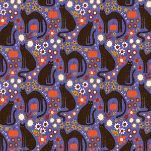 Fat Quarter Morticia Blue Organic Quilting Cotton