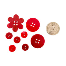 Load image into Gallery viewer, Little Recycled Plastic Buttons - Red
