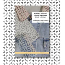 Load image into Gallery viewer, Sashiko Inspired Mending Stick 'n Stitch Persimmon Flower
