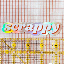 Load image into Gallery viewer, Scrappy Holographic Sewing and Quilting Vinyl Sticker
