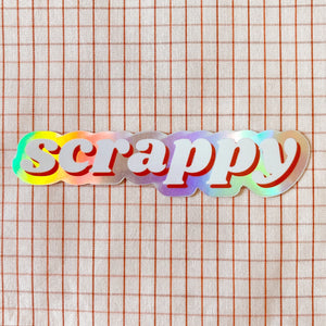 Scrappy Holographic Sewing and Quilting Vinyl Sticker