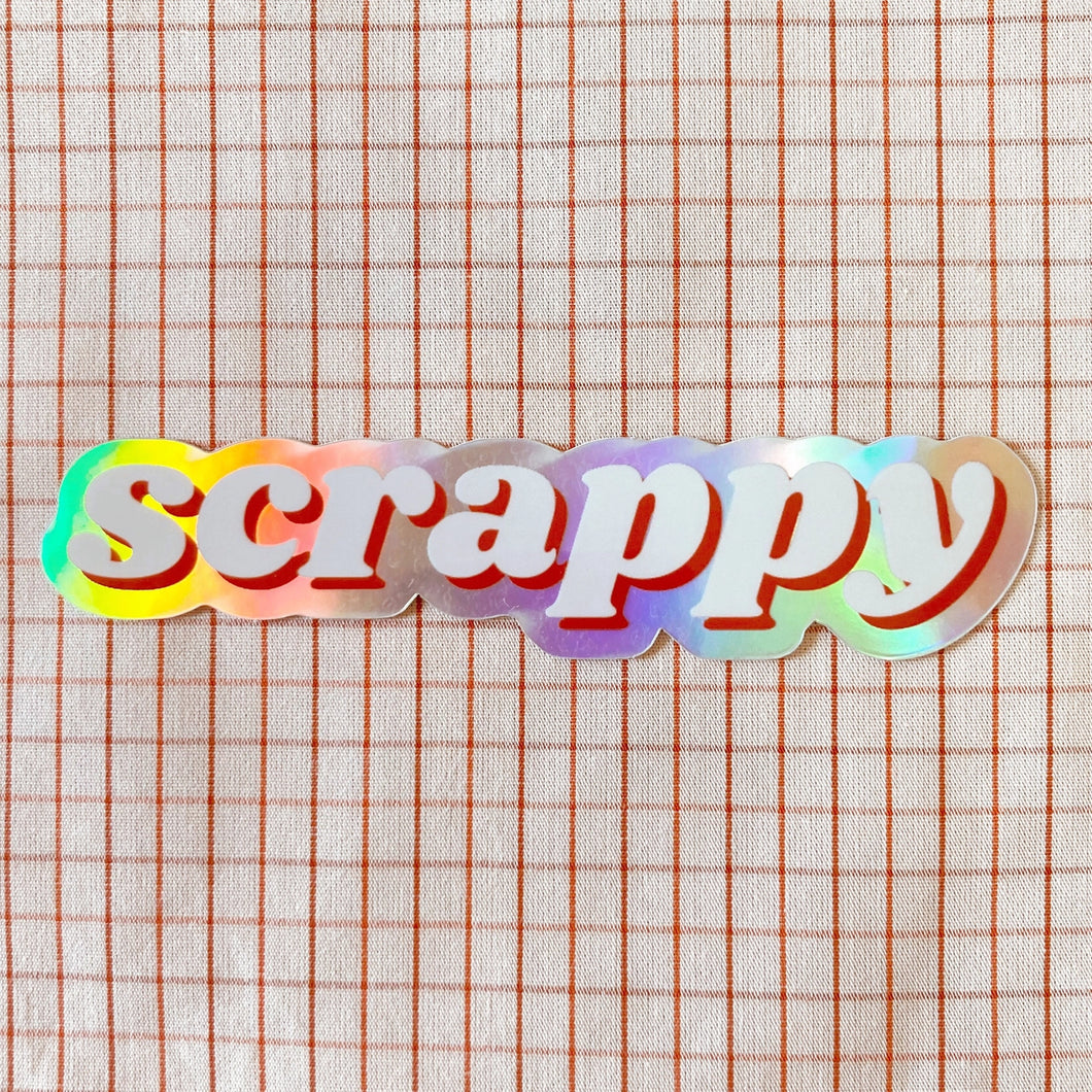 Scrappy Holographic Sewing and Quilting Vinyl Sticker