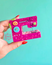 Load image into Gallery viewer, Pink Sewing Machine Hair Claw
