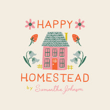 Load image into Gallery viewer, Pink Chickens Happy Homestead Quilting Cotton
