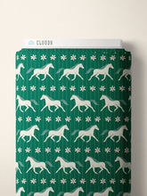 Load image into Gallery viewer, Green Howdy Happy Homestead Organic Cotton Fabric
