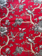 Load image into Gallery viewer, 1/2 Yard Birds and Branches Red Cotton Fabric
