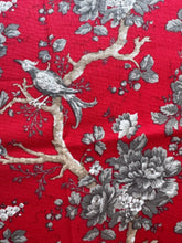 Load image into Gallery viewer, 1/2 Yard Birds and Branches Red Cotton Fabric
