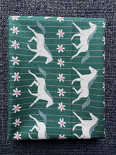Load image into Gallery viewer, Fat Quarter Green Howdy Happy Homestead Organic Cotton Fabric
