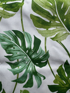Large Scale Monstera Canvas Cotton Fabric 1.5 Yards