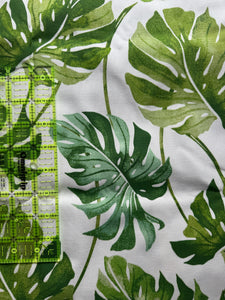 Large Scale Monstera Canvas Cotton Fabric 1.5 Yards