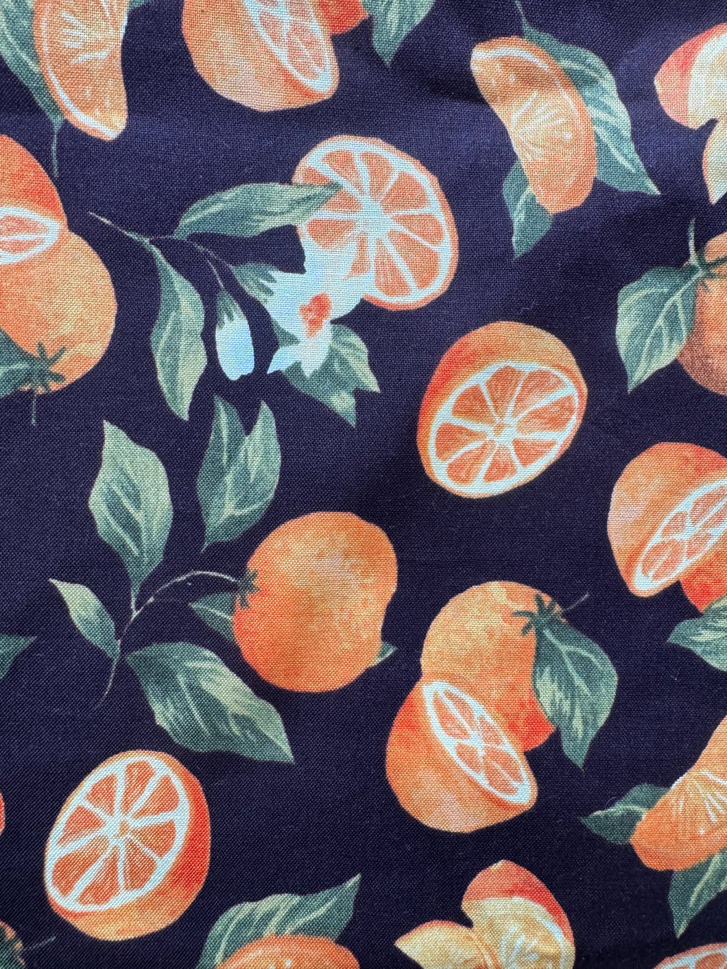 Oranges & Blossoms Cotton Fabric 3 Yards