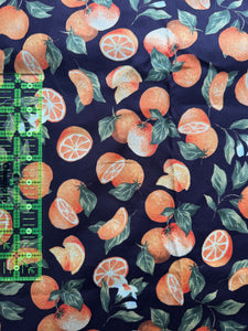 Oranges & Blossoms Cotton Fabric 3 Yards