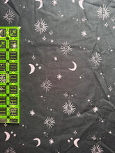 Load image into Gallery viewer, Black &amp; Purple Night Sky Cotton Fabric 1/2 Yard

