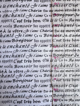 Load image into Gallery viewer, French Text Fabric 1/2 Yard
