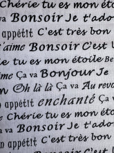 Load image into Gallery viewer, French Text Fabric 1/2 Yard
