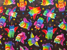 Load image into Gallery viewer, Rainbow Unicorn Cats Fabric 3 Yards
