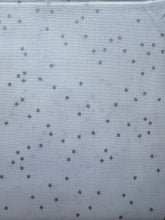 Load image into Gallery viewer, White fabric with small silver diamond patterns
