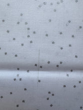 Load image into Gallery viewer, White fabric with small silver diamond patterns
