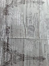 Load image into Gallery viewer, Gray Parisian Print Fabric 1 3/4 Yard
