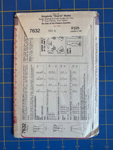 Load image into Gallery viewer, A vintage Simplicity sewing pattern envelope, size D, number 7632, for a corset, laid flat on a blue cutting mat with grid lines.
