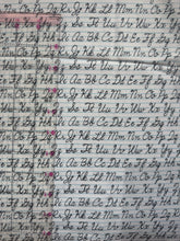 Load image into Gallery viewer, Cursive Font Fabric 1/4 Yard
