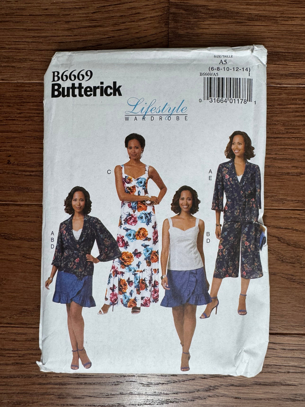 Butterick B6669 Sewing Pattern Sizes 6-14