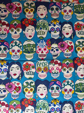 Load image into Gallery viewer, Frida with Skulls 1/2 Yard Cotton
