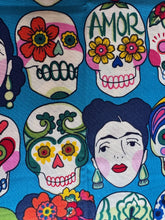 Load image into Gallery viewer, Frida with Skulls 1/2 Yard Cotton

