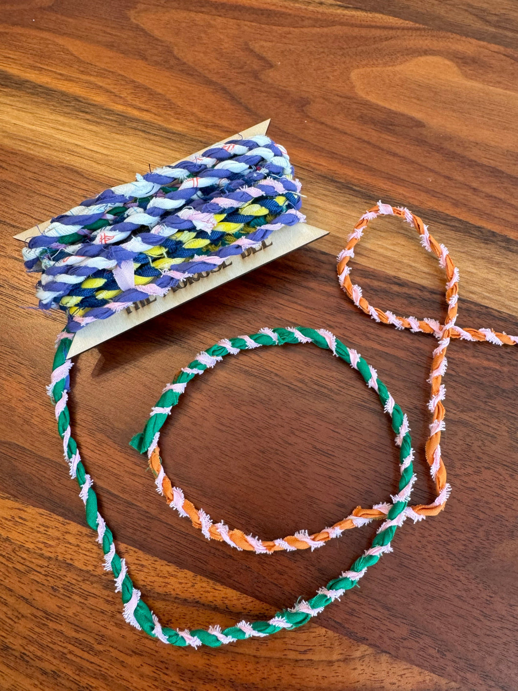 Hand Twisted Scrap Fabric Twine