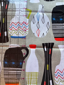 Mid Century Vessels 1/2 Yard Cotton Fabric