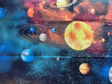 Load image into Gallery viewer, Solar System Outer Space Cotton Fabric 1/2 Yard

