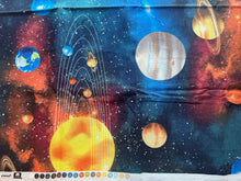 Load image into Gallery viewer, Solar System Outer Space Cotton Fabric 1/2 Yard
