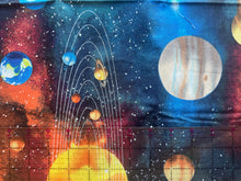 Load image into Gallery viewer, Solar System Outer Space Cotton Fabric 1/2 Yard
