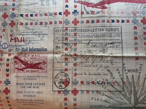 "Correspondance" Cotton fabric 14 inches