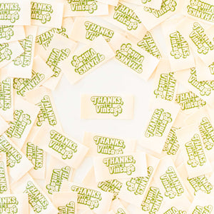 Thanks, It's Vintage Organic Cotton Sewing Labels