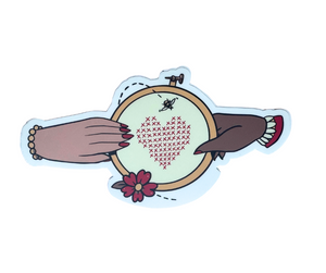 Cross Stitch Besties Sticker