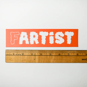 "Fartist" Orange Bumper Sticker