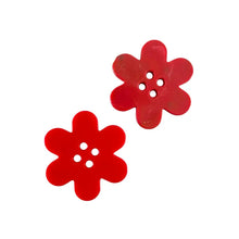 Load image into Gallery viewer, Flower Recycled Plastic Buttons - Red

