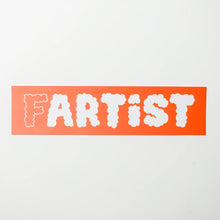 Load image into Gallery viewer, &quot;Fartist&quot; Orange Bumper Sticker
